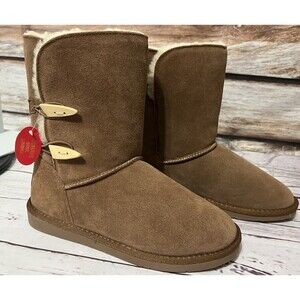 Women’s Leather Wool Shearling Boots New Size 10 By Tundra